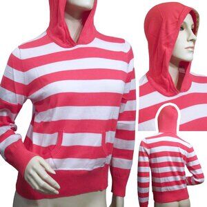 Vintage Y2K 90s IZOD Striped Hoodie Sweatshirt Hooded Sweater Athleisure Travel
